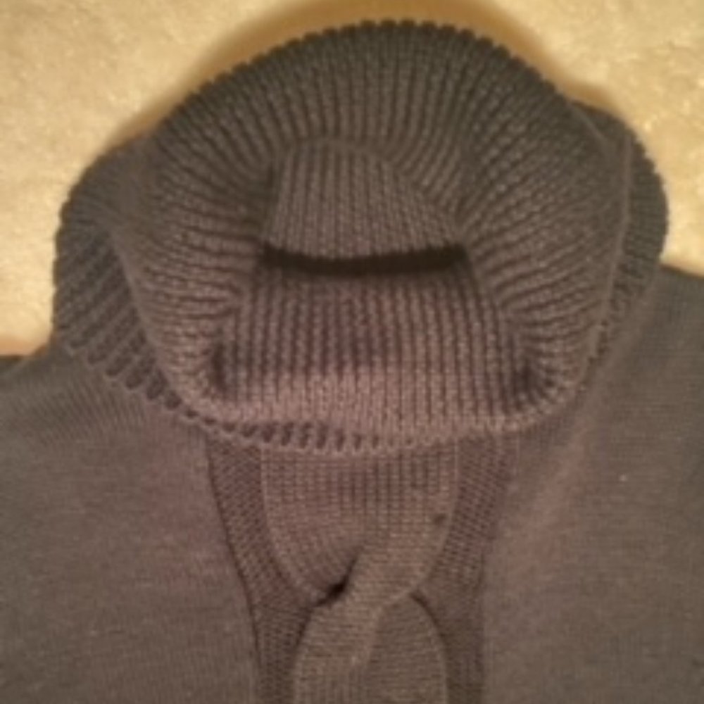 Bebe black sweater/dress with braid front